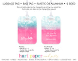 Blue & Pink Sparkles Luggage Bag Tag School & Office Supplies - Everything Nice