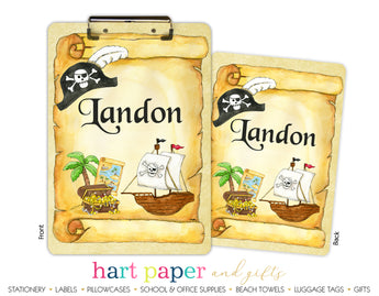Pirate Ship Personalized Clipboard School & Office Supplies - Everything Nice