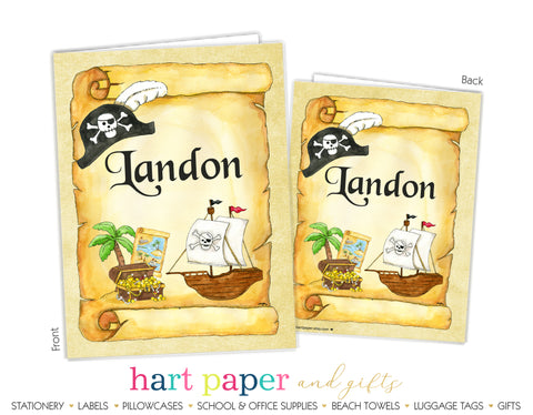 Pirate Ship Personalized 2-Pocket Folder School & Office Supplies - Everything Nice