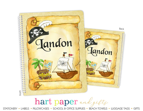Pirate Ship Personalized Notebook or Sketchbook School & Office Supplies - Everything Nice