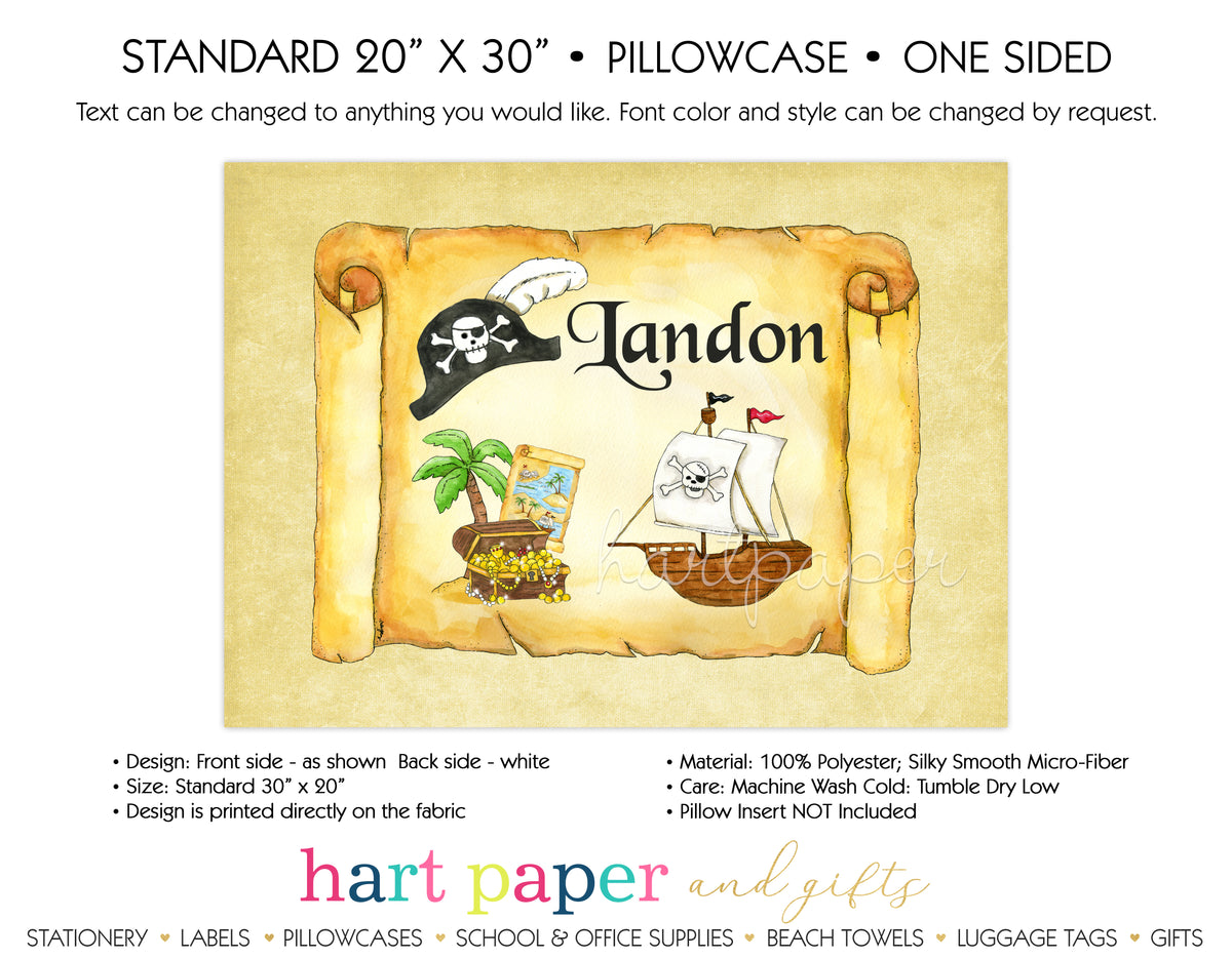 Pirate Ship Personalized Pillowcase Pillowcases - Everything Nice