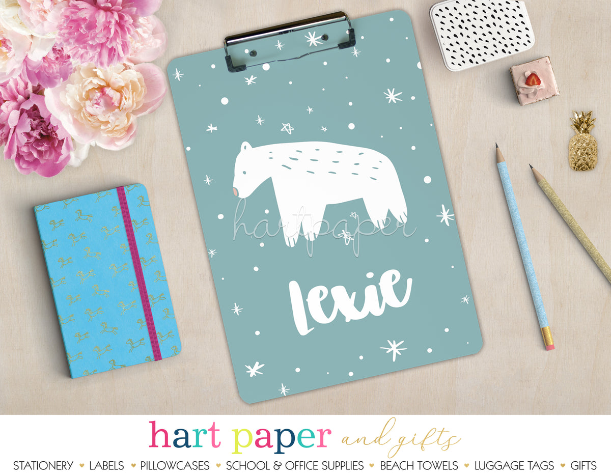 Polar Bear Personalized Clipboard School & Office Supplies - Everything Nice