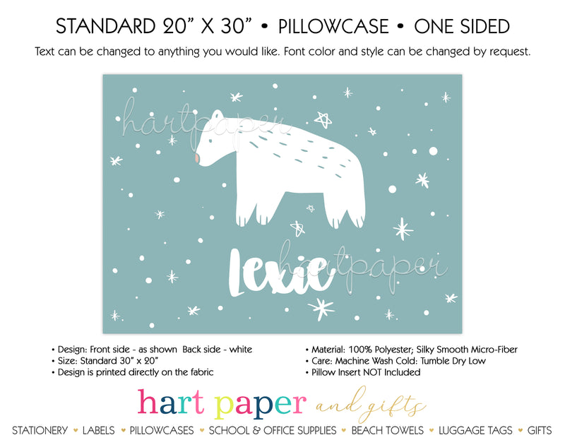 Polar Bear Personalized Pillowcase Pillowcases - Everything Nice