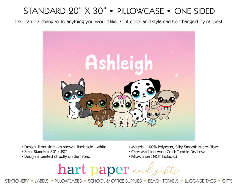 Puppies Dog Personalized Pillowcase Pillowcases - Everything Nice