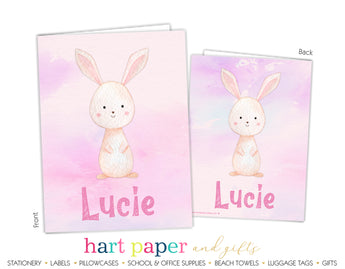 Bunny Rabbit Personalized 2-Pocket Folder School & Office Supplies - Everything Nice