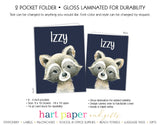 Raccoon Personalized 2-Pocket Folder School & Office Supplies - Everything Nice