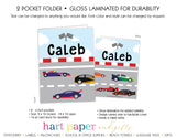 Race Car Personalized 2-Pocket Folder School & Office Supplies - Everything Nice