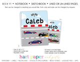 Race Cars Personalized Notebook or Sketchbook School & Office Supplies - Everything Nice
