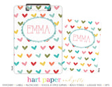 Rainbow Hearts b Personalized Clipboard School & Office Supplies - Everything Nice