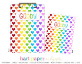 Rainbow Hearts Personalized Clipboard School & Office Supplies - Everything Nice