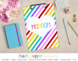 Rainbow Stripes Personalized Clipboard School & Office Supplies - Everything Nice