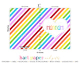 Rainbow Stripes Personalized 2-Pocket Folder School & Office Supplies - Everything Nice