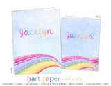 Rainbow Sky Personalized 2-Pocket Folder School & Office Supplies - Everything Nice
