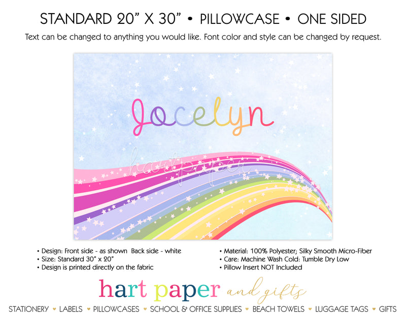 Rainbow Personalized Pillowcase Pillowcases - Everything Nice