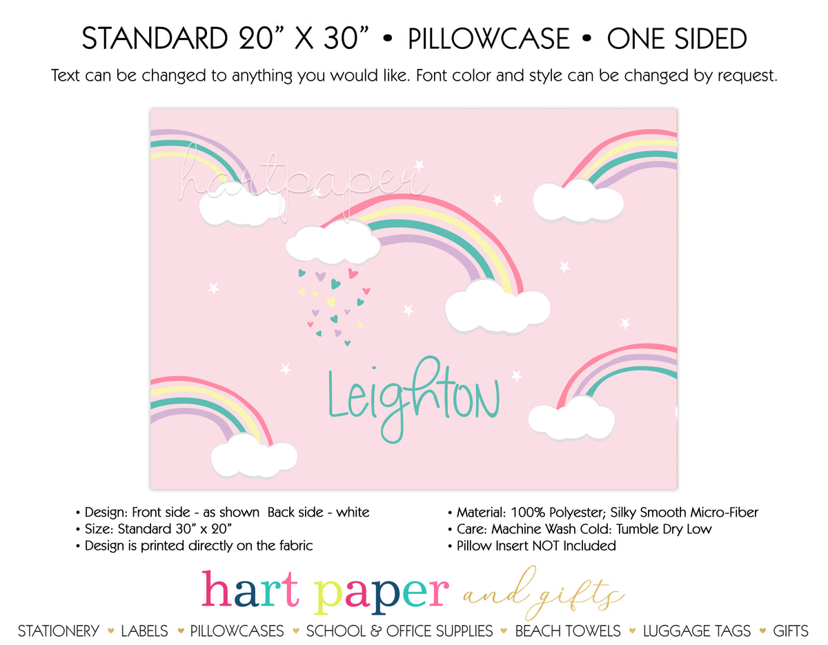 Rainbow Personalized Pillowcase Pillowcases - Everything Nice