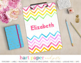 Rainbow Chevron Personalized Clipboard School & Office Supplies - Everything Nice