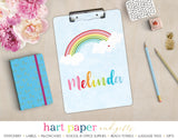 Rainbow Personalized Clipboard School & Office Supplies - Everything Nice