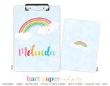 Rainbow Personalized Clipboard School & Office Supplies - Everything Nice