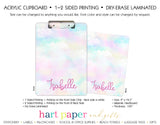 Rainbow Clouds Personalized Clipboard School & Office Supplies - Everything Nice