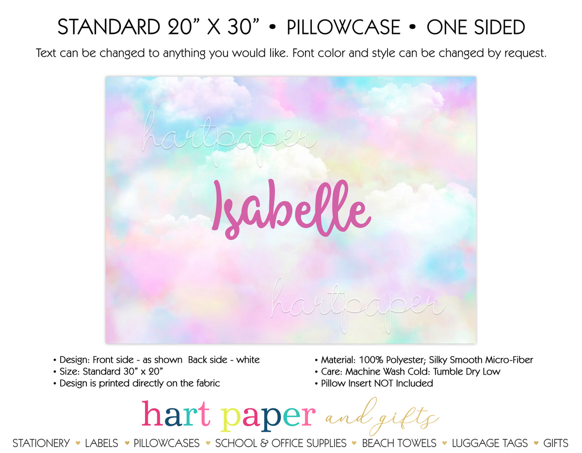 Rainbow Clouds Personalized Pillowcase Pillowcases - Everything Nice