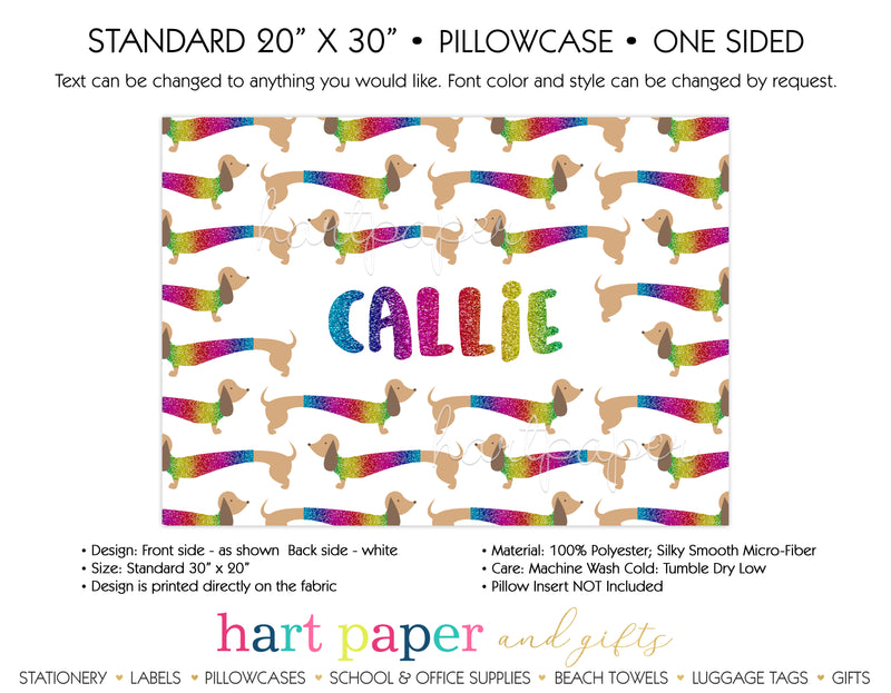 Dachshund Dog Personalized Pillowcase Pillowcases - Everything Nice