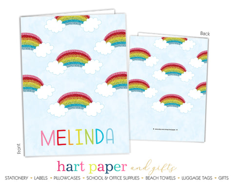 Rainbows Personalized 2-Pocket Folder School & Office Supplies - Everything Nice