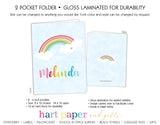 Rainbow Personalized 2-Pocket Folder School & Office Supplies - Everything Nice