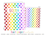 Rainbow Hearts Personalized 2-Pocket Folder School & Office Supplies - Everything Nice
