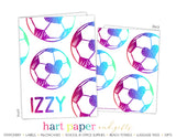 Rainbow Heart Soccer Ball Personalized 2-Pocket Folder School & Office Supplies - Everything Nice
