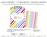 Rainbow Hearts & Stripes Personalized Clipboard School & Office Supplies - Everything Nice
