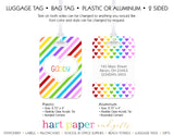 Rainbow Hearts & Stripes Luggage Bag Tag School & Office Supplies - Everything Nice
