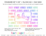 Rainbow Name Personalized Pillowcase Pillowcases - Everything Nice