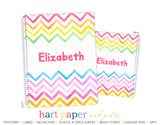Rainbow Chevron Personalized Notebook or Sketchbook School & Office Supplies - Everything Nice
