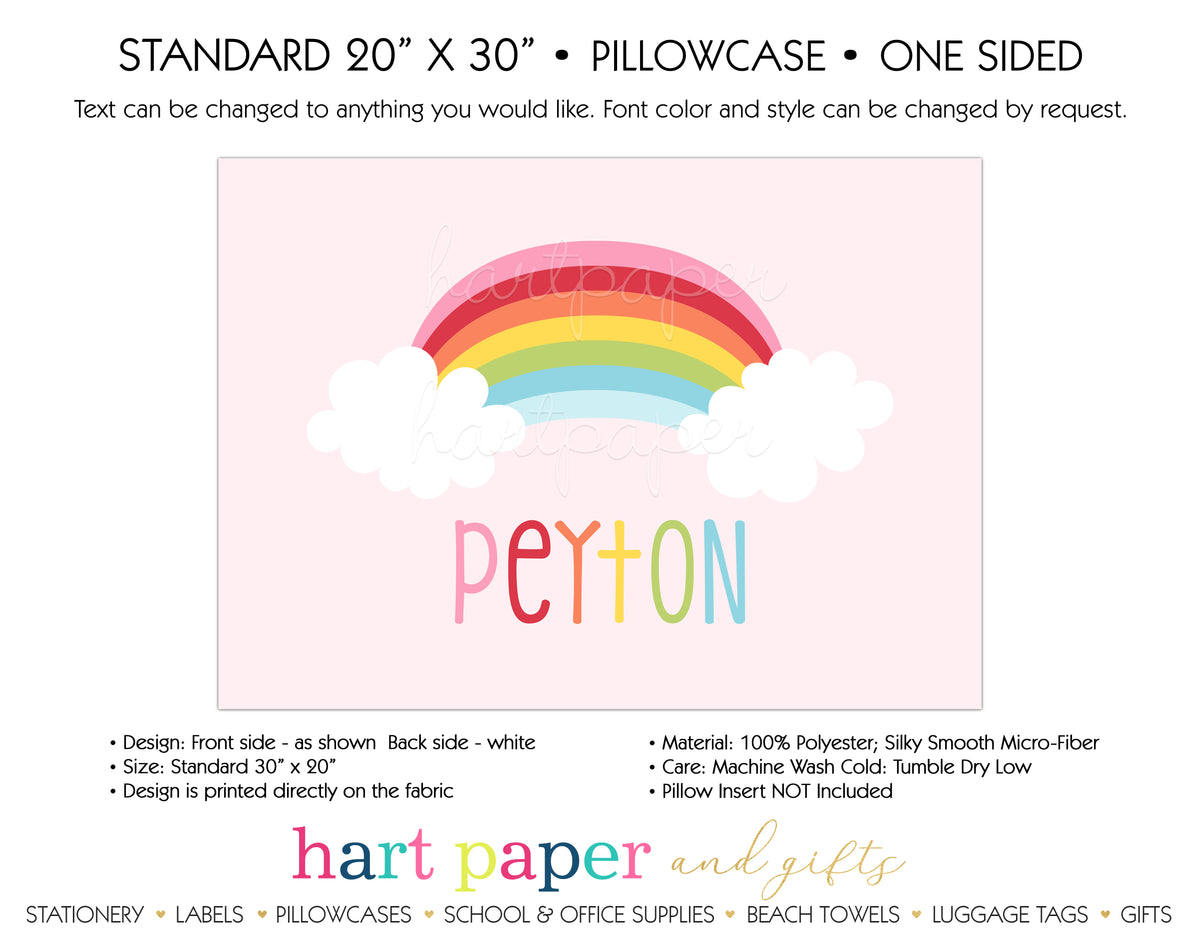 Rainbow Personalized Pillowcase Pillowcases - Everything Nice