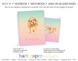 Rainbow Dog Puppy Personalized Notebook or Sketchbook School & Office Supplies - Everything Nice