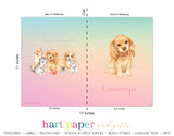 Rainbow Dog Puppy Personalized Notebook or Sketchbook School & Office Supplies - Everything Nice