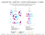 Rainbow Soccer Ball Luggage Bag Tag School & Office Supplies - Everything Nice