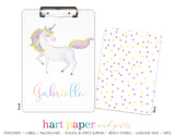 Rainbow Unicorn Personalized Clipboard School & Office Supplies - Everything Nice