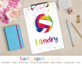 Rainbow Volleyball Personalized Clipboard School & Office Supplies - Everything Nice