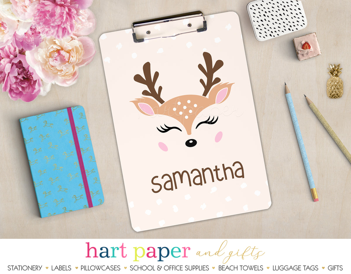 Deer Reindeer Personalized Clipboard School & Office Supplies - Everything Nice