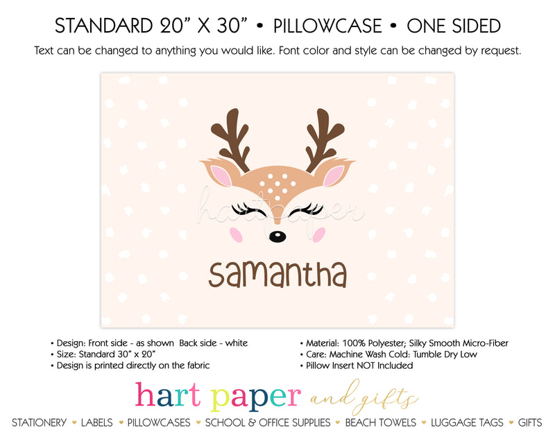 Reindeer Deer Personalized Pillowcase Pillowcases - Everything Nice