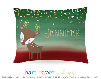 Reindeer Deer Personalized Pillowcase Pillowcases - Everything Nice