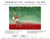 Reindeer Deer Personalized Pillowcase Pillowcases - Everything Nice