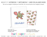 Turtle Personalized Notebook or Sketchbook School & Office Supplies - Everything Nice