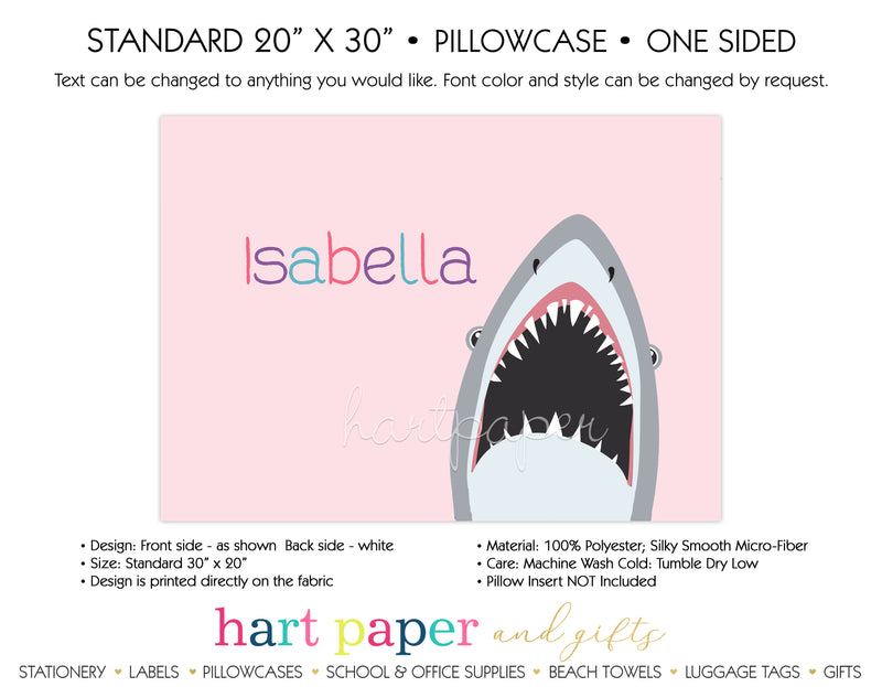 Shark Personalized Pillowcase Pillowcases - Everything Nice