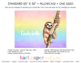 Rainbow Sloth Personalized Pillowcase Pillowcases - Everything Nice