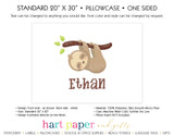 Sloth Personalized Pillowcase Pillowcases - Everything Nice