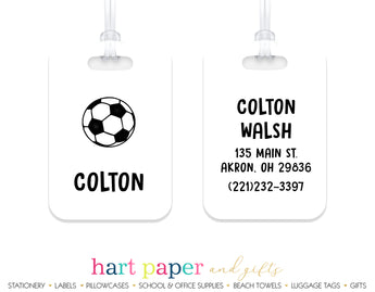 Soccer Ball Luggage Bag Tag School & Office Supplies - Everything Nice