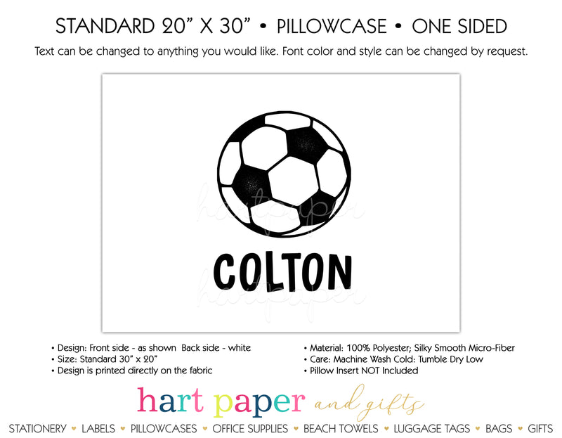 Soccer Ball Personalized Pillowcase Pillowcases - Everything Nice