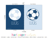 Blue Soccer Ball Personalized Notebook or Sketchbook School & Office Supplies - Everything Nice